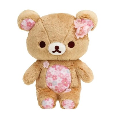 San-X Rilakkuma Sakura Plush 7in Pink Cherry Blossom Japan Limited 2024