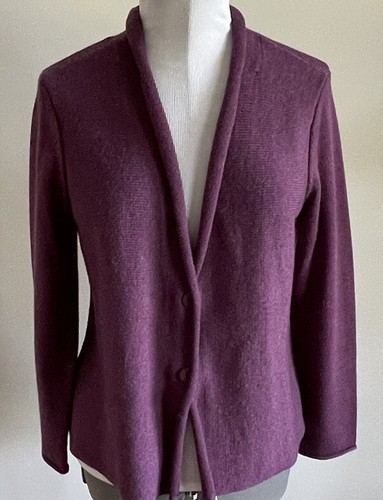 EILEEN FISHER CARDIGAN JACKE Größe S Lila Langarm Damen
