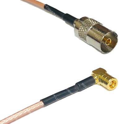 RG316 DVB TV Pal Female to SMB FEMALE ANGLE RF Cable Rapid-SHIP LOT