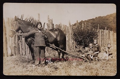 Beautiful Poetic RPPC of Actors in a Native American Play. C. 1932 Signed Green.