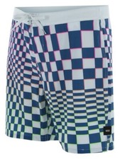 Vans Skewed Checkerboard 18 Boardshorts Mens 30 Blue Stretch NEW