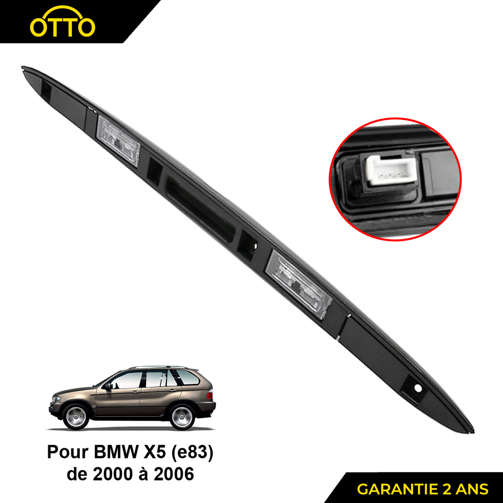 Bandeau de coffre éclairage immatriculation finition premium pour SUV BMW X5 E53
