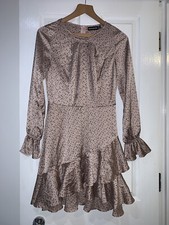 pretty little thing pink polka dot dress. size 8