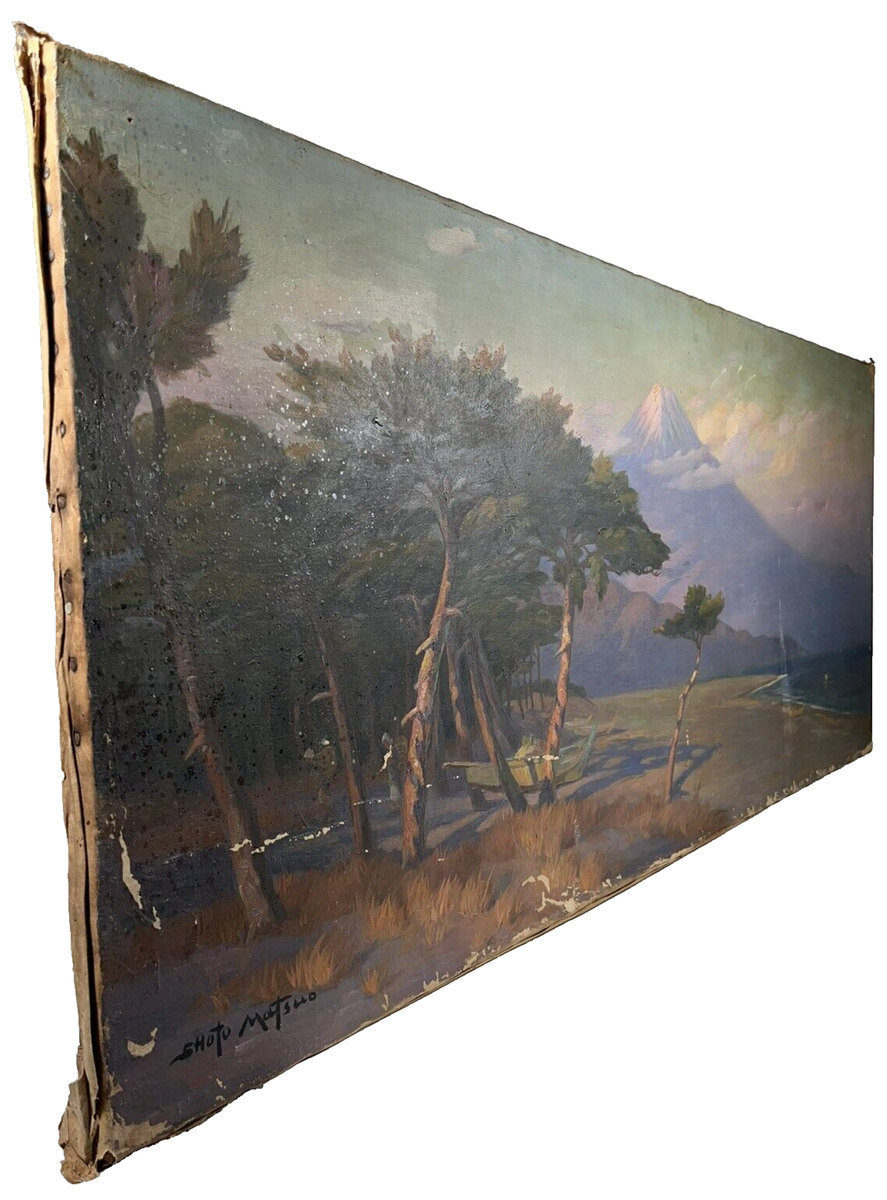 SHOTO MATSUO JAPAN MOUNT FUJI IMPRESSIONIST EARLY ANTIQUE