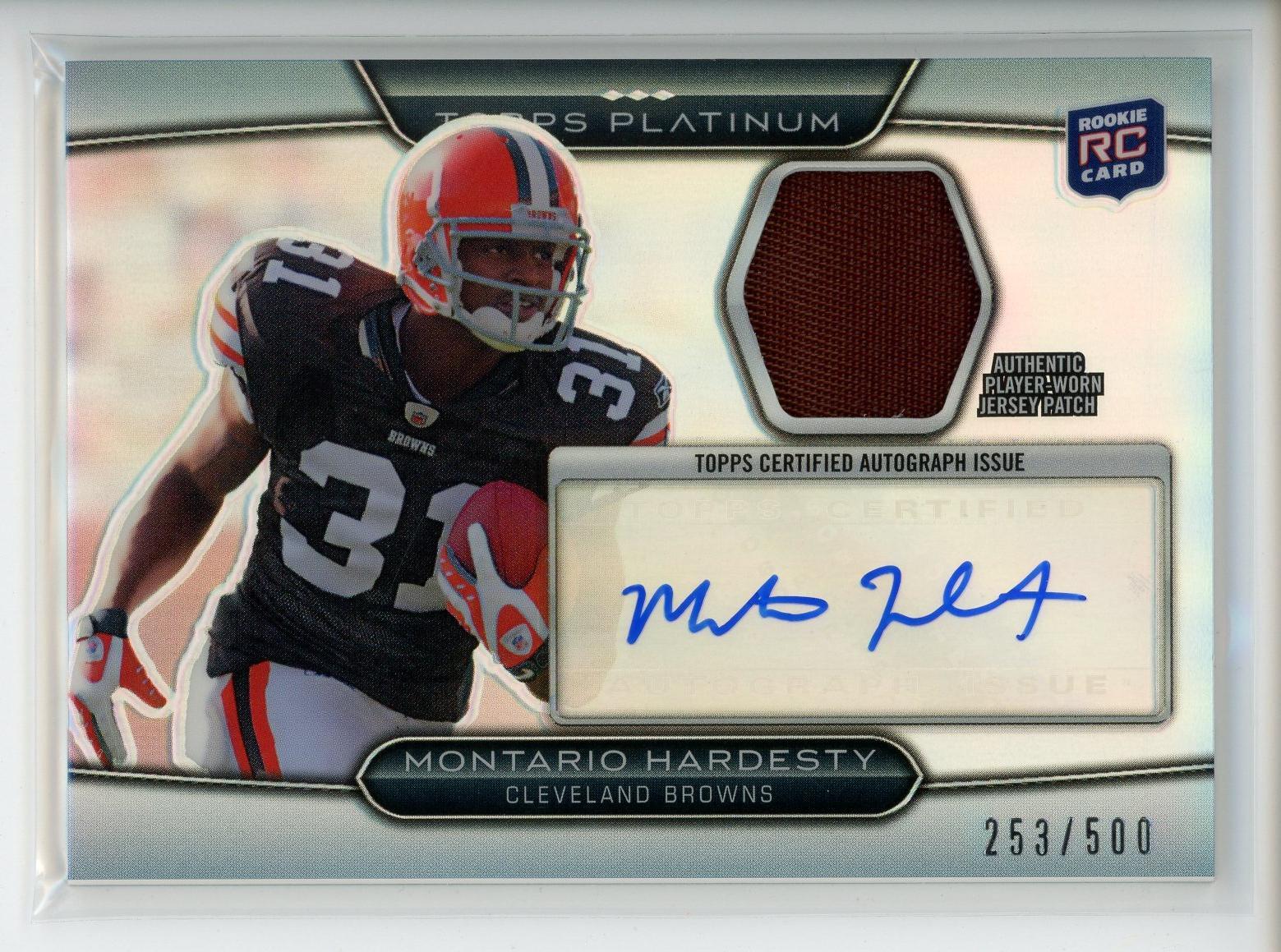 Montario Hardesty Topps Platinum #16 Autograph