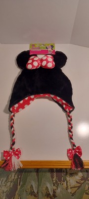 NWT Disney MINNIE MOUSE CLUBHOUSE Peruvian Laplander Beanie Winter Hat Knit Cap
