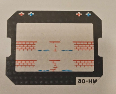 Nintendo Game & Watch Manhole MH-06 LCD graphic overlay Gold