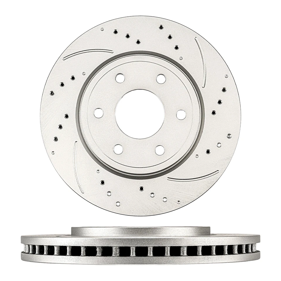 Ajuste para 2009 2010 Nissan Frontier Suzuki Equator pastilhas de freio e kit dianteiro de rotor - Imagem 2 de 4