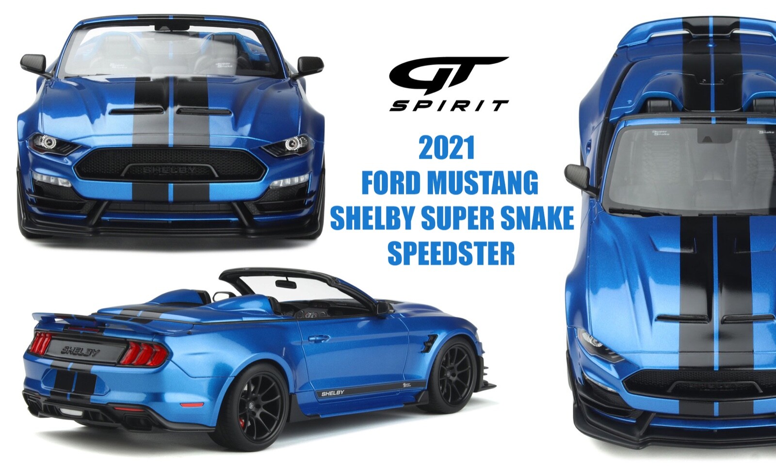 Ford Mustang Shelby Super Snake Speedster 2021 GT Spirit 1:18 : réplique de collection premium