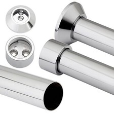 Schrankrohr 60 - 116 cm rund Chrom poliert Kleiderstange Garderobenstange SOTECH