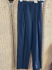 Vintage pants women black size 8 pleated