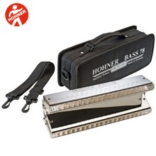 Hohner Orchestra Series BASS 78 "The Big Bass" Chromatic Harmonica with Case
