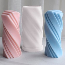 Spiral Column Candle Silicone Mold Swive Pillar Aromatherapy Silicone Mould