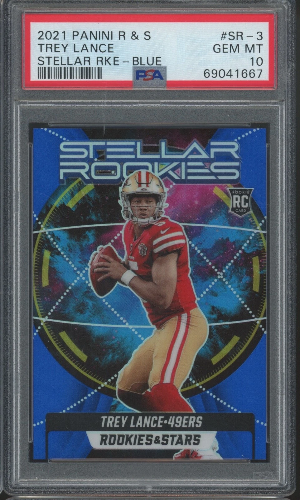 Trey Lance Panini Rookies & Stars Stellar Rookies #SR3 Blue