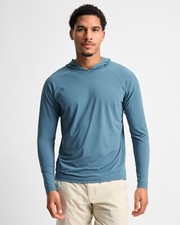 Genteal Cayman Hoodie Men's Size L Stone Blue Sun Protection Lightweight