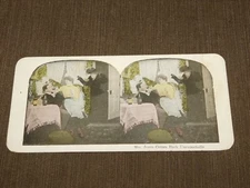 VINTAGE STEREOVIEW STEREOSCOPES CARD FUNNY MRS JONES COMES BACK UNEXPECTEDLY