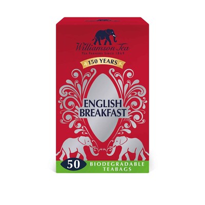 Williamson Tea  - English Breakfast Tea , 50 Bags - 125g