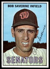 1967 Topps Baseball Card Bob Saverine Washington Senators #27 EX+