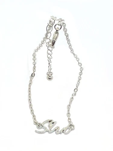 Silver Slut Anklet - Queen Of Spades Hotwife Cuckold BBC Swinger QOS