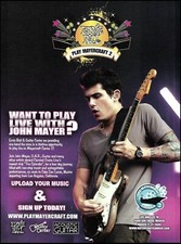 John Mayer 2009 Mayercraft Carrier Cruise Ernie Ball guitar strings 8 x 11 ad