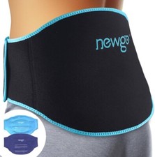 Newgo Ice Pack for Back Pain Relief, Reusable, Hot Cold Therapy Gel Lower Lumbar