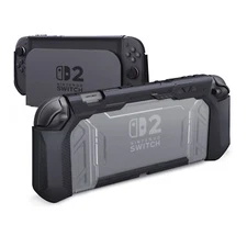 playvital METEOR Protective Case Slip TPU Grip Cover for Nintendo Switch 2-Black