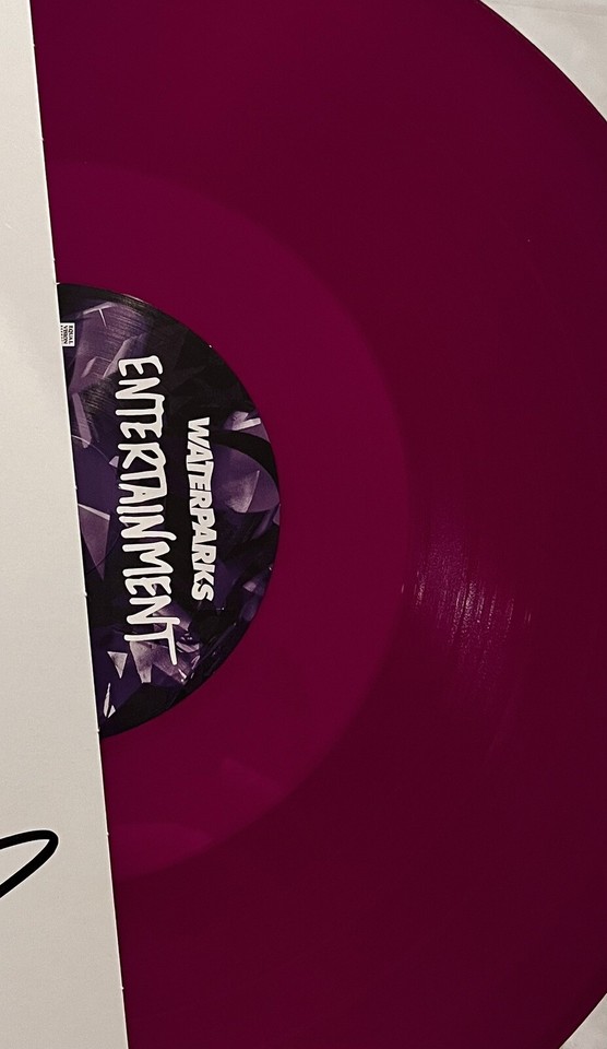 WATERPARKS BAND SIGNED ENTERTAINMENT LP VINYL RECORD AWSTEN KNIGHT +2