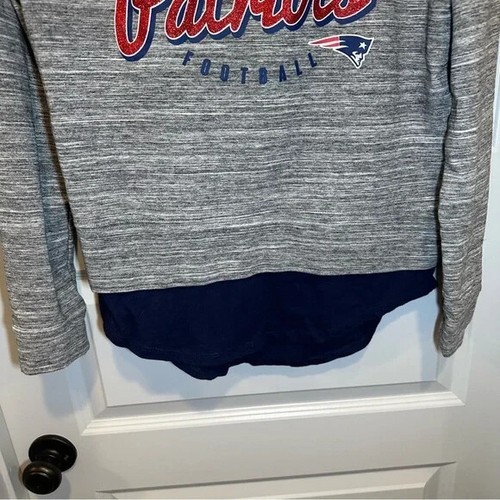 NFL Juniors Collection. Grey New England Patriots Long Sleeve Top size XL - Picture 8 of 9