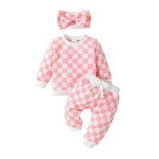 Baby Girl Sweatshirt Clothes Pants Set Joggers Toddler Fall Outfit Infant Swe...