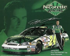 2006 Jeff Gordon Dupont Nicorette NASCAR Racing Signed Auto 8x10 Post Hero Card
