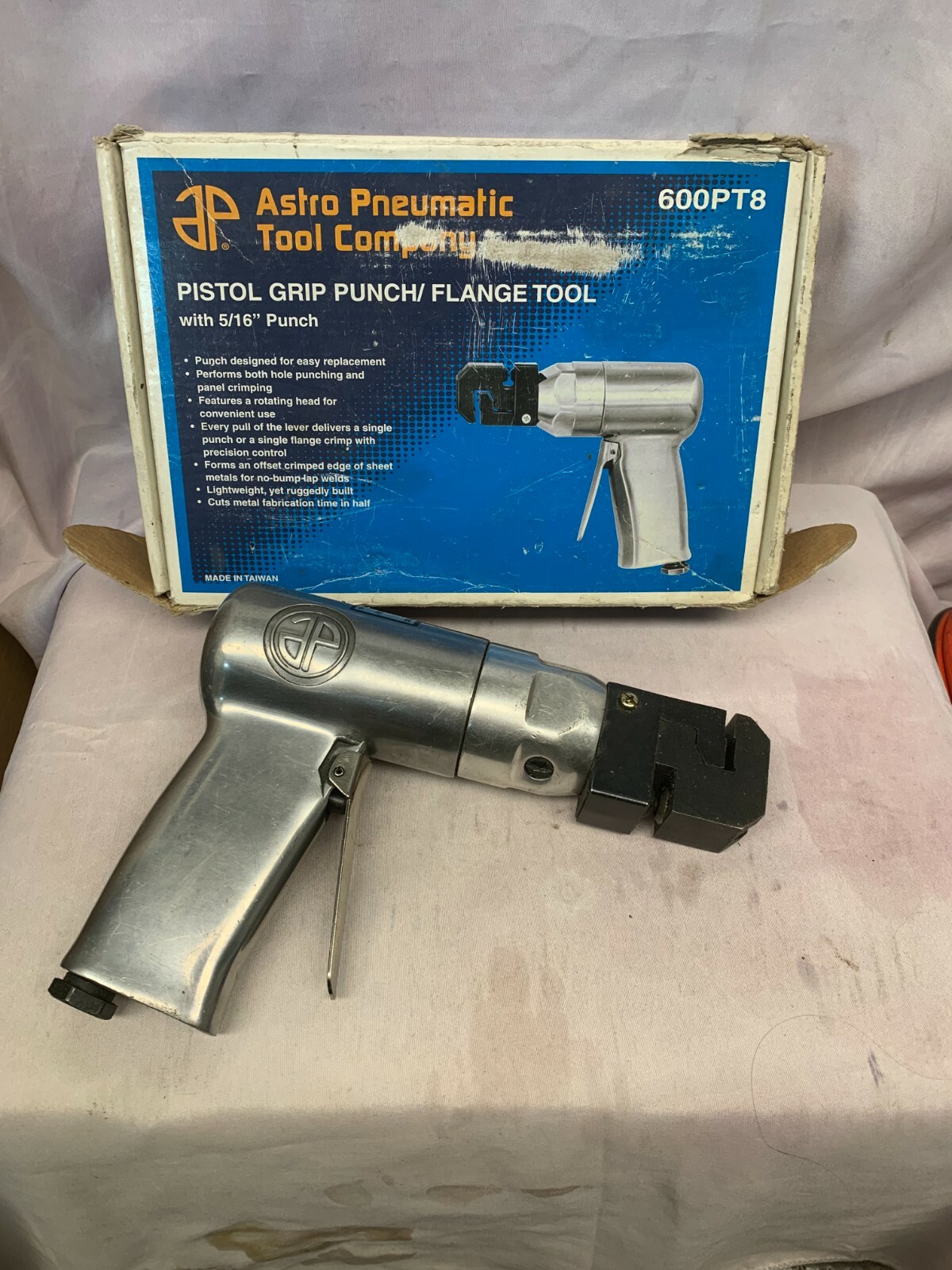 ASTRO PNEUMATIC PISTOL GRIP PUNCH/ FLANGE TOOL WITH 5/16" PUNCH eBay