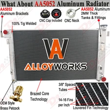 4 Row Aluminum Radiator For 1994-2001 Dodge Ram 1500 2500 3500 3.9L 5.2L 5.9L V8