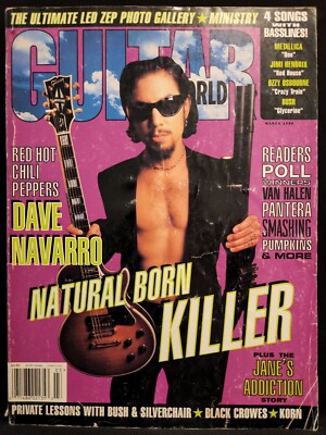 Guitar World Magazine March 1996 Dave Navarro RHCP Jane's Addiction