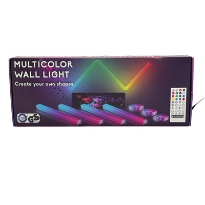 MULTICOLOR Wall Light LED RGB Wandbeleuchtung - 4x Segmente & 3x Bögen - NEU 