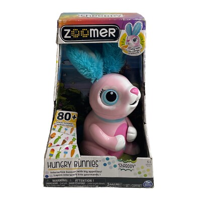 SpinMaster Zoomer Hungry Bunnies Shreddy Interactive Rabbit Toy Read Description
