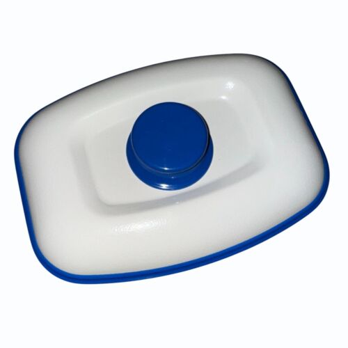 Range Mate Nonstick Microwave Grill Pan with Lid and Cookbook Blue - Picture 3 of 8