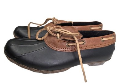 Sperry Saltwater Duck Boot Rain Shoes Womens Black Size 7