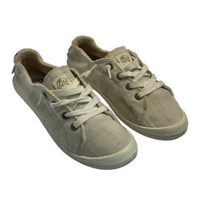 Roxy Womens Bayshore III Cream Textile Slip On Sneakers Shoes Size 8