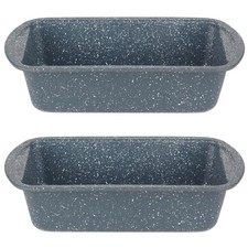 Russell Hobbs Set of 2 Loaf Tin Non-Stick Bread Pans Nightfall Stone PFOA-Free
