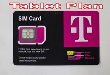 T-Mobile Tablet Plan - Unlimited 5G/LTE  25/Mon Sim purchase 