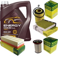 Mann Inspektionspaket 5L Mannol Energy 5W-30 FüR Seat Alhambra 2.0 Tdi VW Sharan