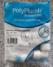 Image of Polypipe PolyPlumb Enhanced Elbow 15mm PB115EW- Pack of 10