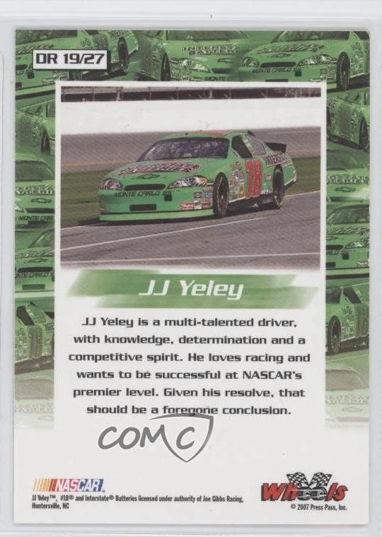 2007 Wheels High Gear Driven JJ Yeley #DR19 - Image 2 of 2