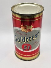 GOLDCREST BEER 1950S FLAT TOP BEER CAN..NICE!