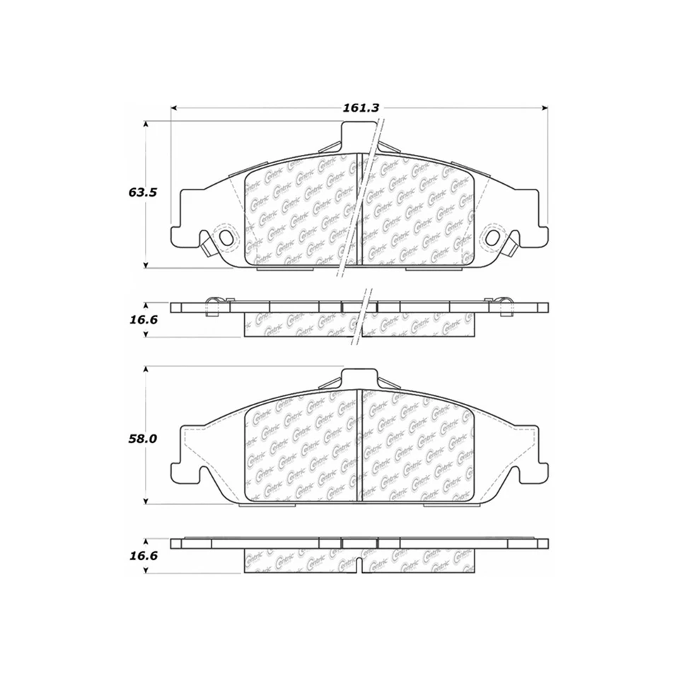 Juego de pastillas de freno de disco delanteras para Chevrolet Classic 2004-2005 Foto 2 de 4