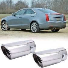 Pair Car Exhaust Pipe Tip Titanium Muffler Stainless Steel For Cadillac CTS ATS