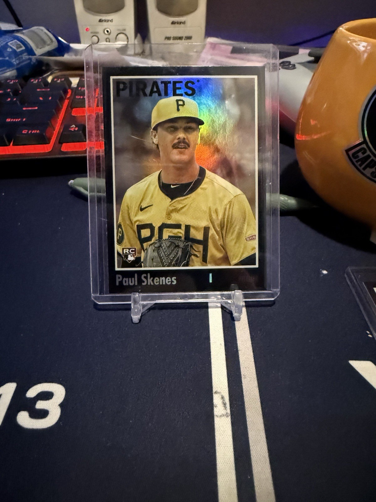 2 2024 Topps Archives PAUL SKENES ROOKIE 1970 BLACK BORDER FOIL No. 200 - SSP