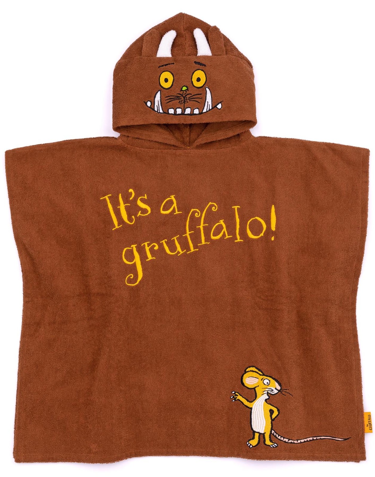 Gruffalo & Friends Poncho Towel | Unisex Kids Brown | Official Merch