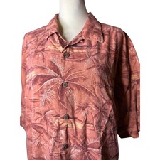 Tommy Bahama 100 Silk Hawaiian Shirt, Palm Tree Print, Size XL, Men's