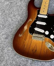22 Frets Electric Guitar Semi Hollow Body F Holes SSS Single Coil Pickups
